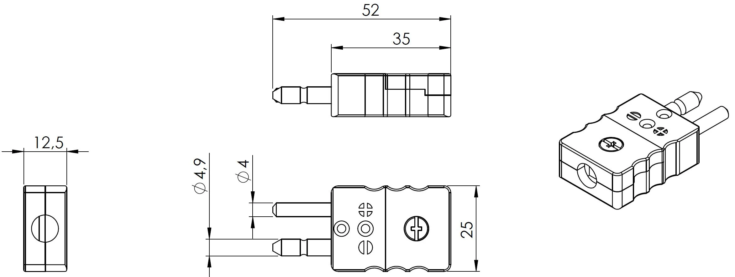 Standard thermal connectors 