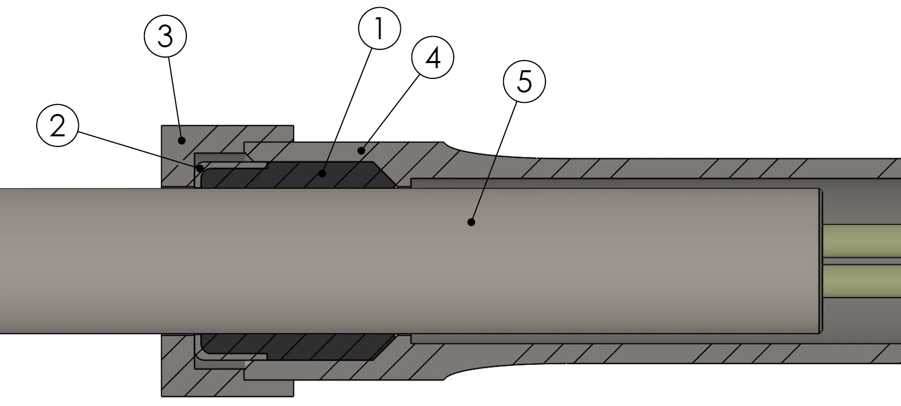 Dresser fitting for Ø22 mm holder tubes
