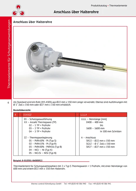 thermo-control Körtvélyessy - Katalog Schutzgasthermoelemente