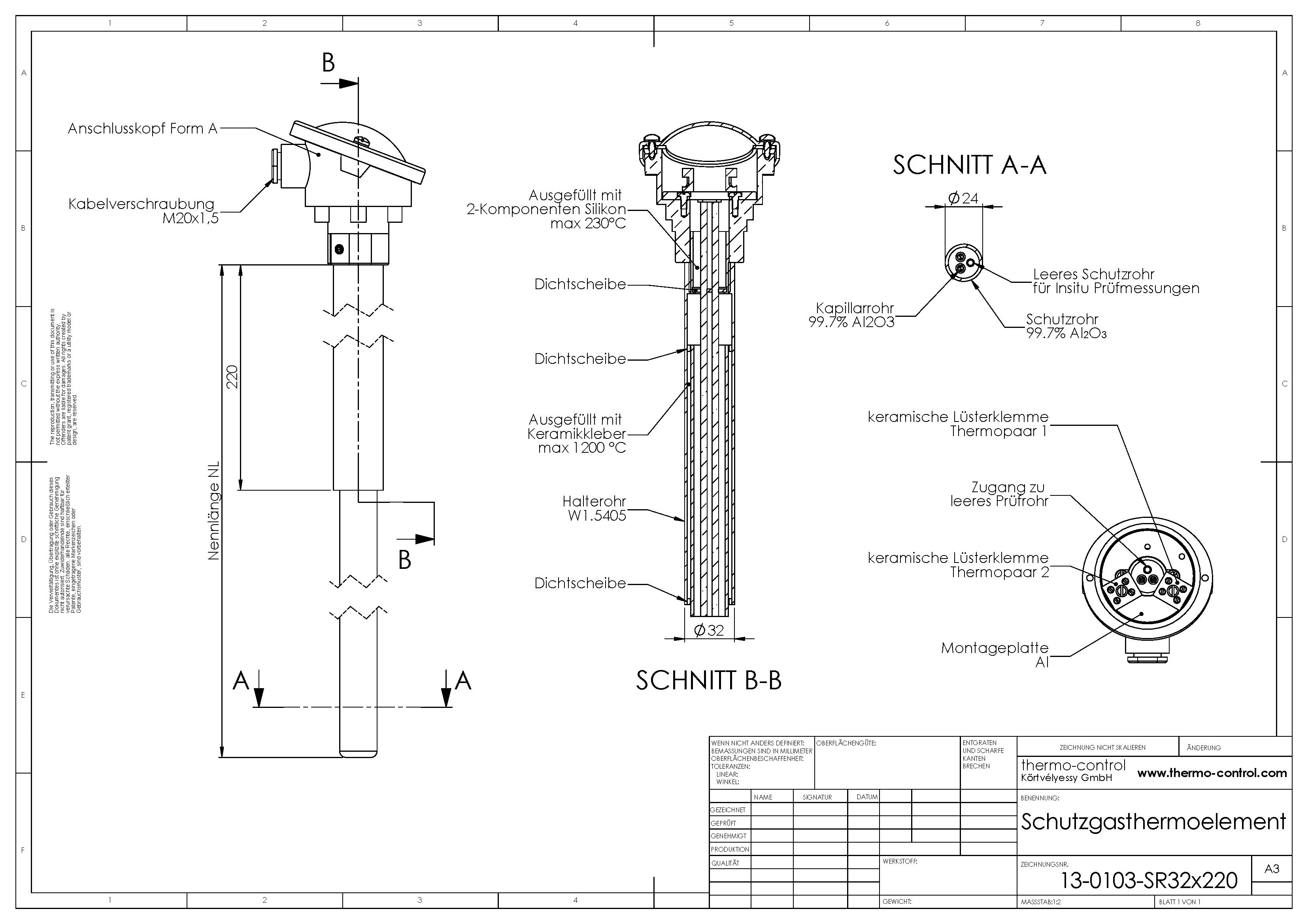 Ausführung Ø32 x 220