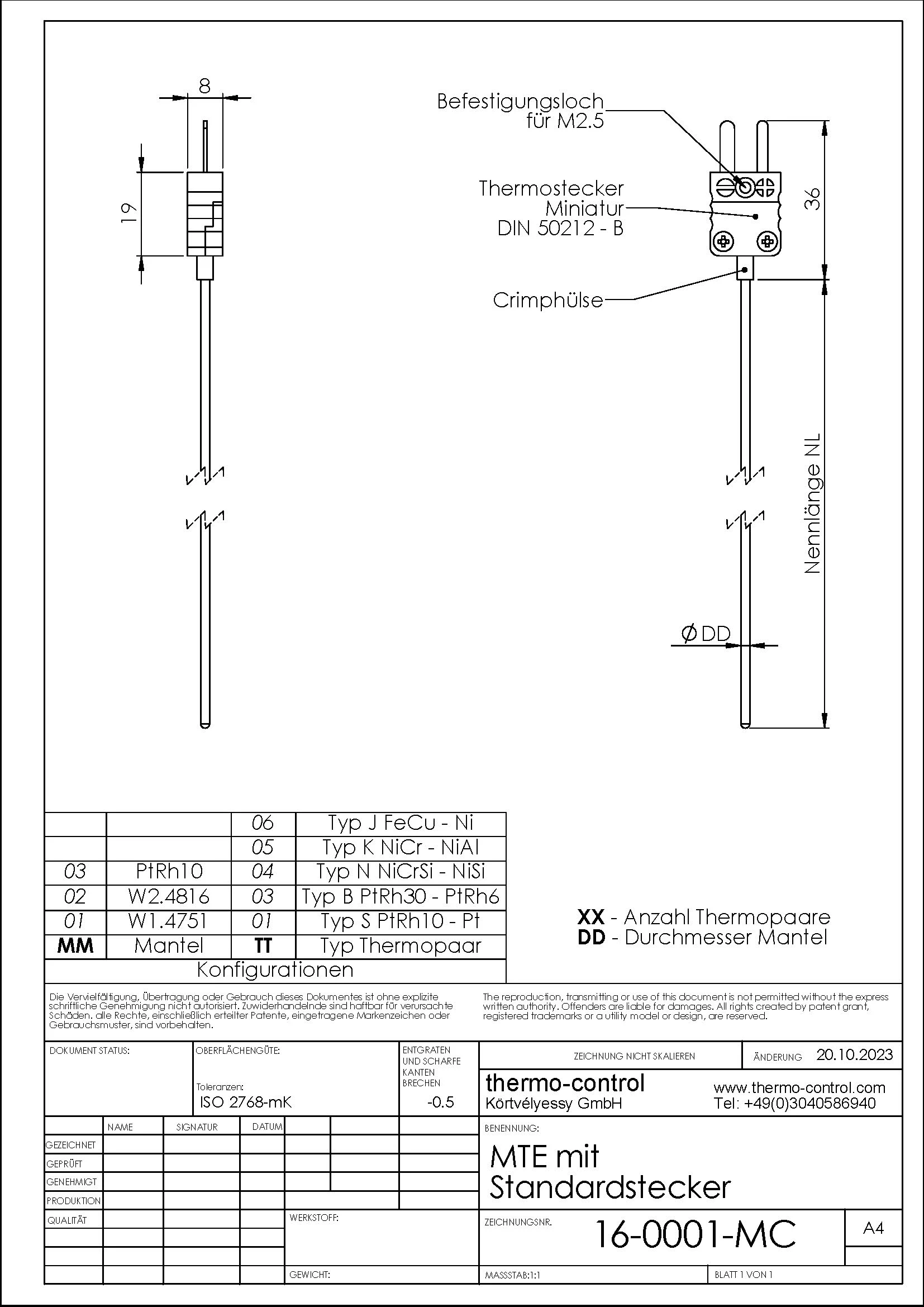 Variant standard connector normal