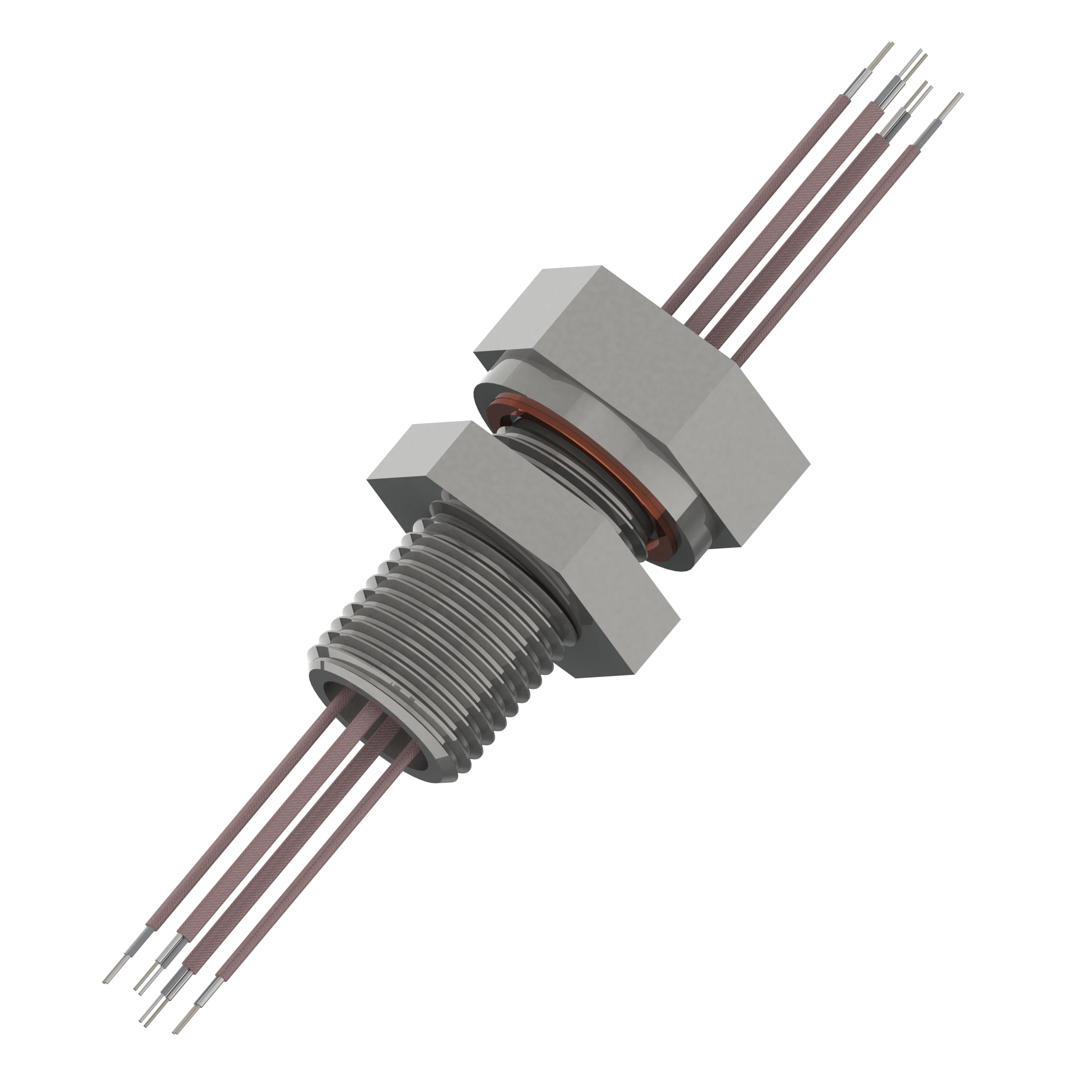 Gas-tight feedthrough for 6 cables with G3/4 inch process thread