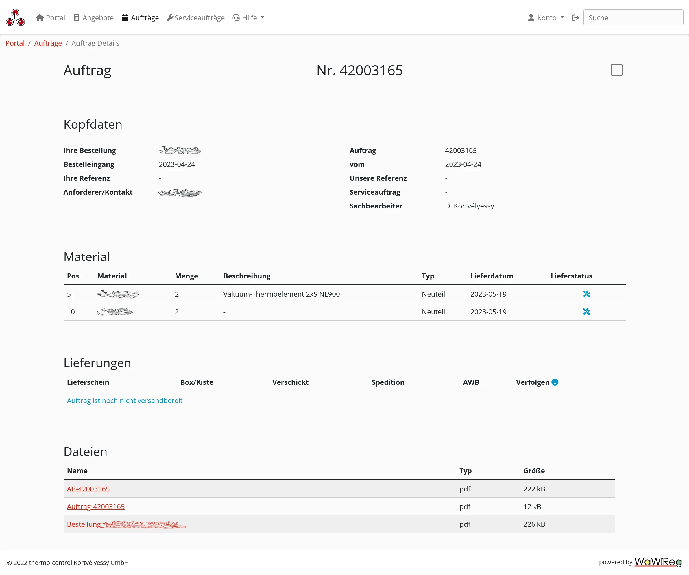 Dashboard des Kundenportals gibt eine schnelle Übersicht zu aktuellen Belegen